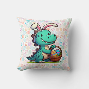 Coussin Joli dinosaure lapin de Pâques