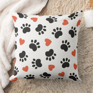 Coussin Joli Empreintes de pattes colorés Motif Jeu d'orei