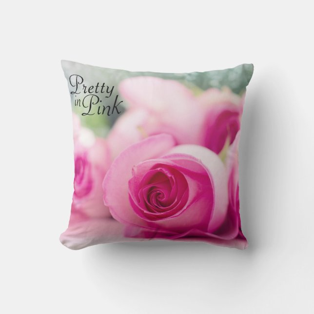Coussin Joli en rose Roses (Recto)