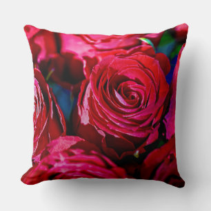 Coussin Joli Ensemble De Roses Rouges