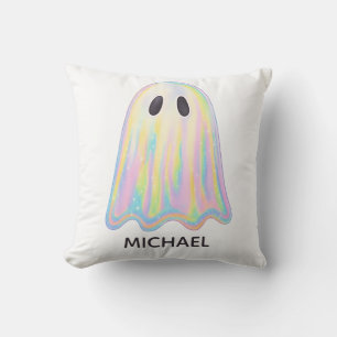 Coussin Joli Fantôme Arc-en-Ciel Pastel Effrayant Esthét