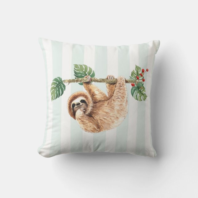 Coussin Joli fentes accroché à l'aquarelle vers le bas (Recto)