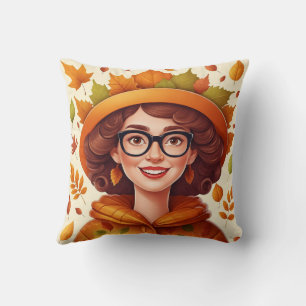 Coussin Joli Feuille coloré chou femme Motif