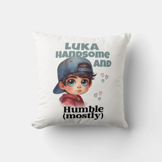 Coussin Joli Garçon Beau Et Humble (Recto)