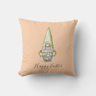 Coussin Joli Gnome de Pâques avec des Œufs