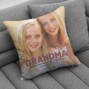 Coussin Joli grand-mère moderne photo citation jeter oreil