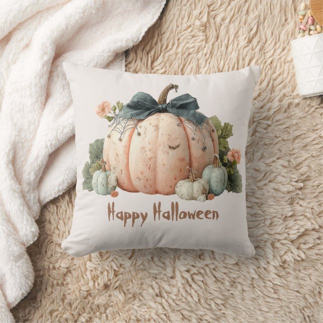Coussin Joli Halloween du Citrouille du mignon Pastel (Couverture)
