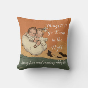Coussin Joli Halloween vintage personnalisé recto verso