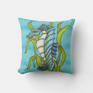 Coussin Joli Imaginaire Aqua Blue Dragon Type Seahorse