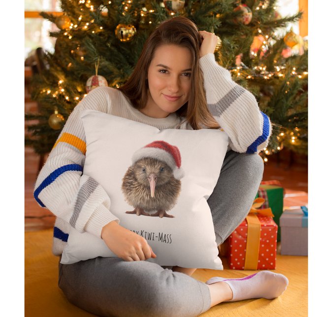 Coussin Joli Kiwi de Noël, coutume (Créateur téléchargé)