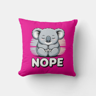 Coussin Joli koala endormi “Non” Dessin animé drôle