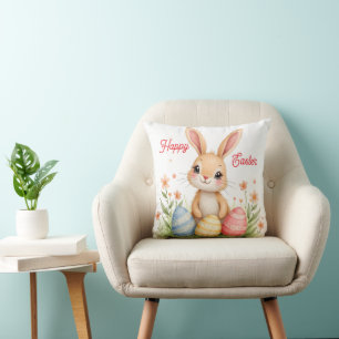 Coussin Joli Lapin de Pâques Beau Collection Populaire