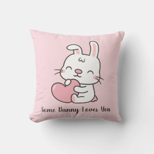 Coussin Joli Lapin, Un Petit Lapin T'Aime, Saint Valentin