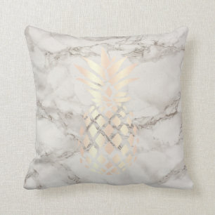 Coussin Joli marbre d'ananas en cuivre rose