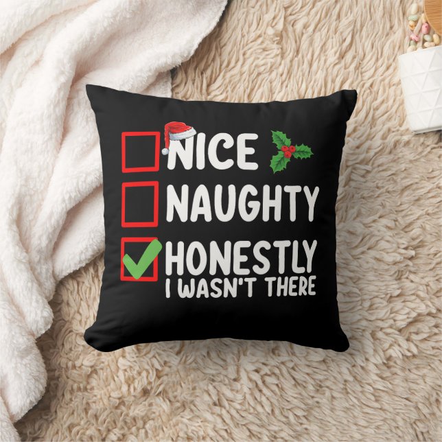 Coussin Joli Mauvais Honnêtement Je n'étais Pas Là Noël (Couverture)
