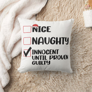 Coussin Joli Méchant Innocent jusqu'à preuve du contraire 