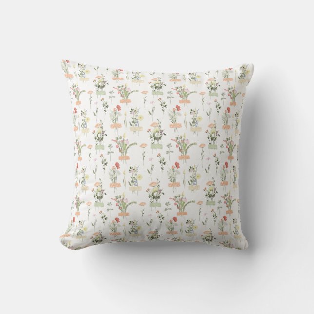 Coussin Joli modèle floral Fleur sauvage (Recto)