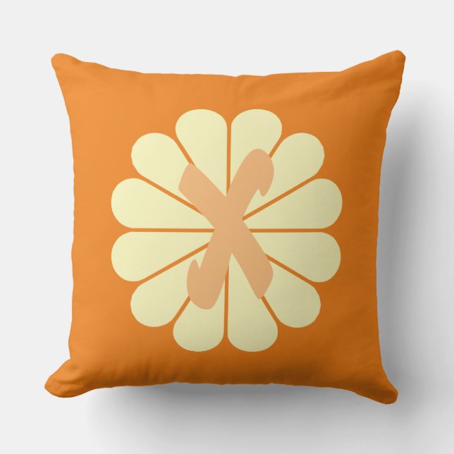 Coussin Joli Monogramme Fleur (Recto)