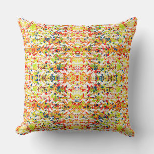 Coussin Joli motif abstrait coloré de printemps