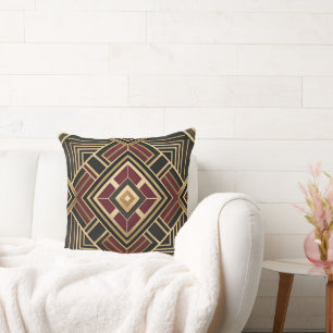 Coussin Joli motif Art déco en carrelage 