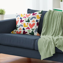 Joli motif artistique de coeurs verts menthe et ro