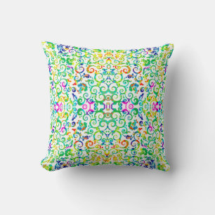 Coussin Joli motif de fleurs sans couture coloré