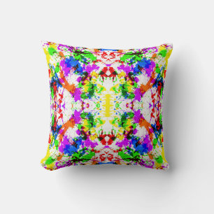 Coussin Joli motif de peinture éclaboussée coloré