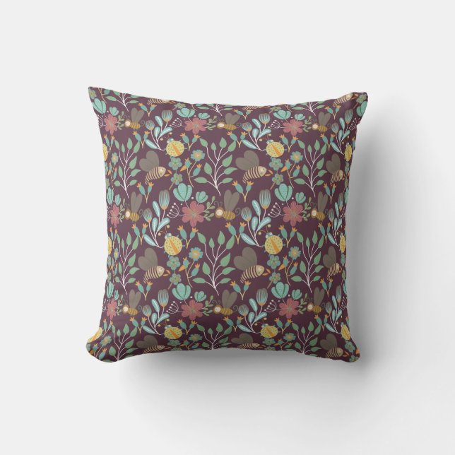Coussin Joli Motif de printemps (Recto)