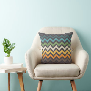 Coussin Joli motif de zigzag coloré