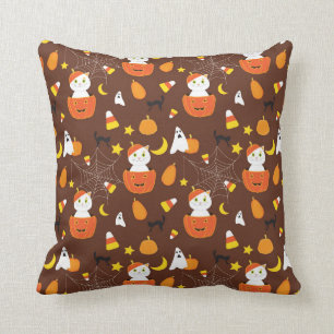 Coussin Joli motif d'Halloween coloré