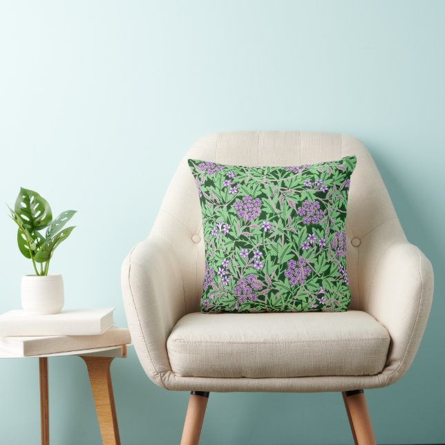 Coussin Joli motif floral violet (Chaise)
