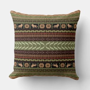 Coussin Joli motif géométrique sauvage de safari