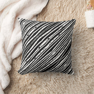 Coussin Joli motif noir blanc