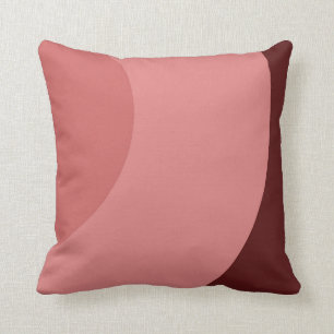 Coussin Joli Motif rose et bordeaux