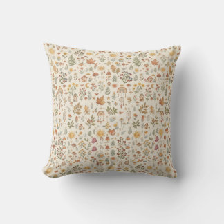 Coussin Joli motif transparent de renard de forêt ensoleil