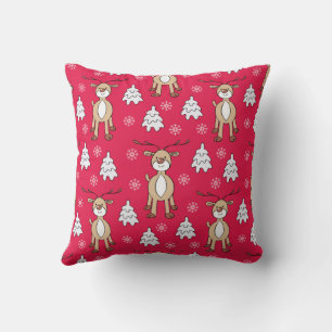 Coussin Joli Noël Arbre de rennes Snowflakes Motif