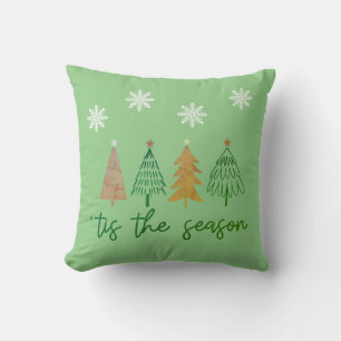 Coussin Joli Noël Arbres Snowflakes "Cette saison