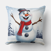 Joli Noël Bonhomme de Neige Fête Hivernale Maison 