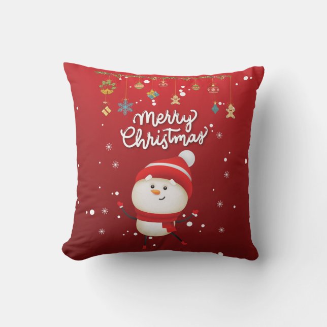 Coussin Joli Noël Snowman (Recto)