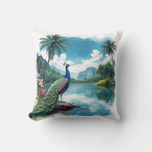 Joli paon dans un paradis tropical