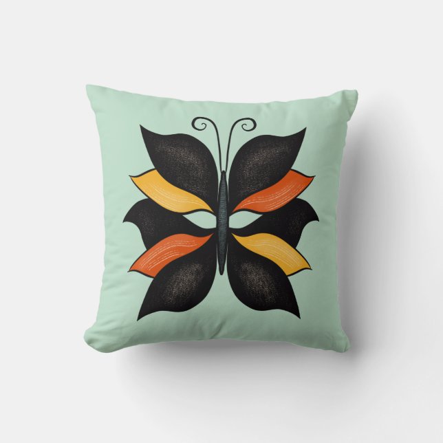Coussin Joli papillon Art Abstrait (Recto)