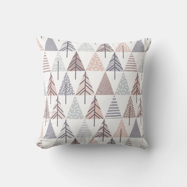 Coussin Joli Pastel Festif Arbre de Noël Motif (Recto)