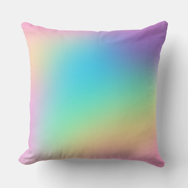 Coussin Joli Pastel Rainbow Mariage dégradé (Recto)