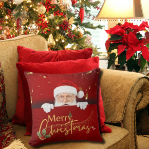Coussin Joli Père Noël Joyeux Noël Rouge