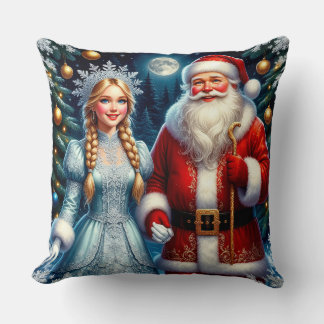 Coussin 🎅 Joli Père Noël Noël enneigé ❄️