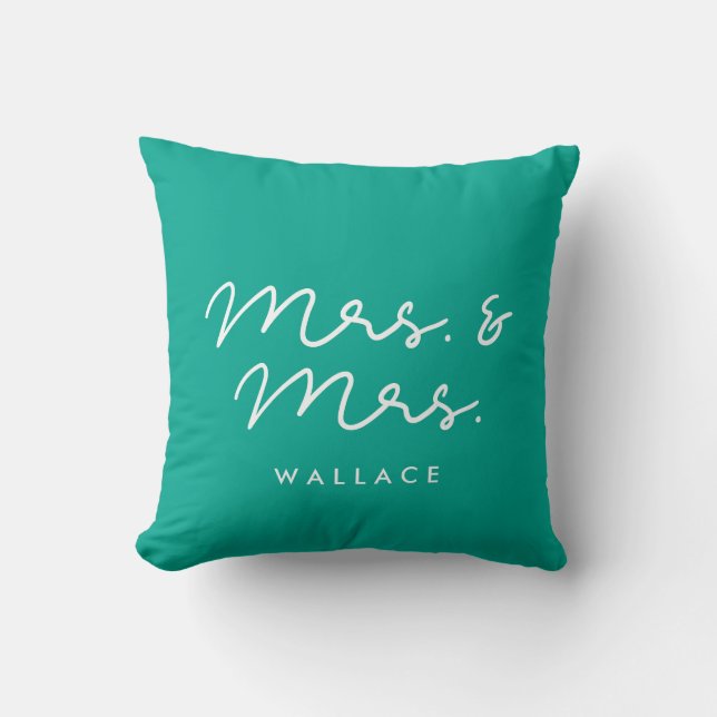 Coussin Joli personnalisé Mme et Mme (Recto)