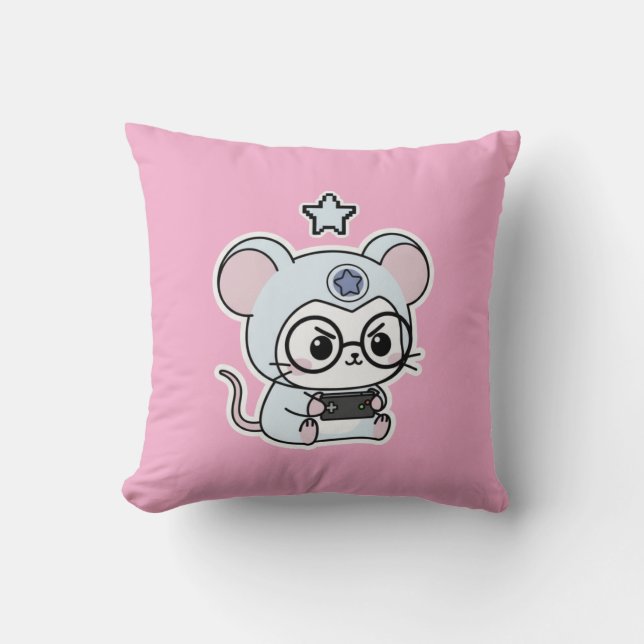Coussin Joli petit adorable souris mignon  (Recto)