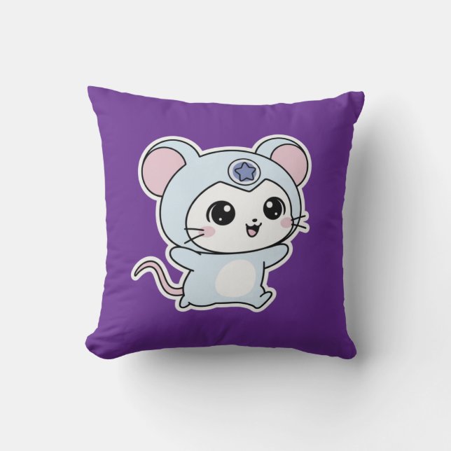 Coussin Joli petit adorable souris mignon (Recto)