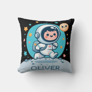 Coussin Joli Petit Astronaute sur la Lune