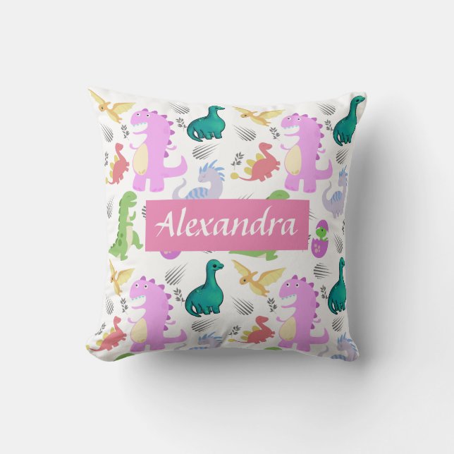 Coussin Joli Petit Dino Tout-Petit (Recto)